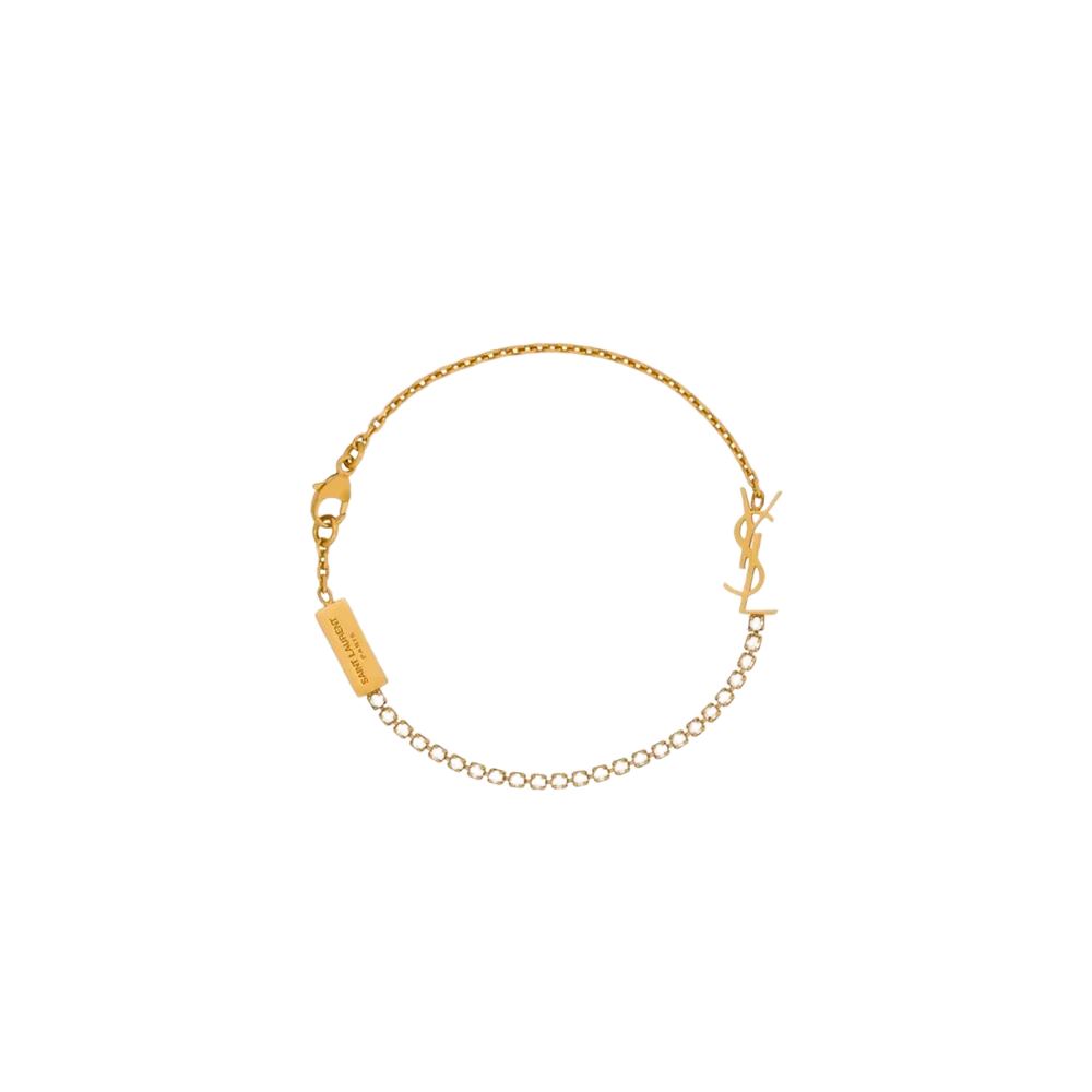 Bracelet in Gold-Tone Stainless Steel with Diamond Accent
