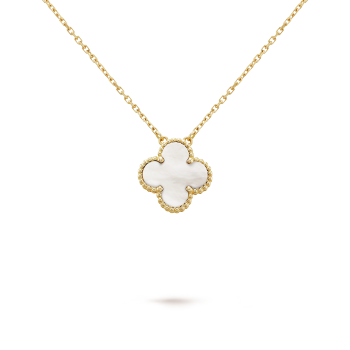 Floral Beauty Necklace with White Pendant