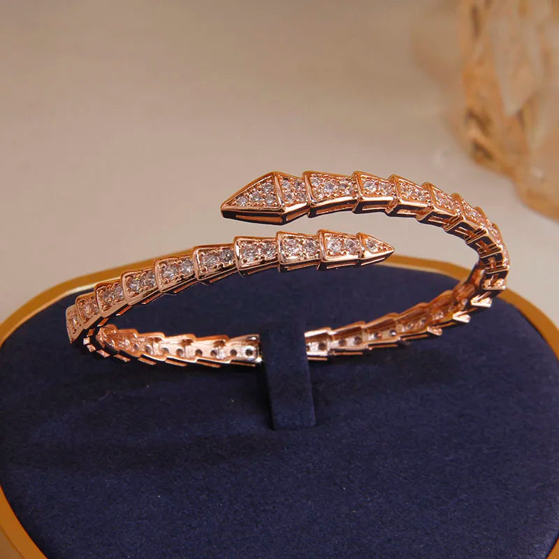 Snake Bracelet in Rose Gold-Tone Stainless Steel
