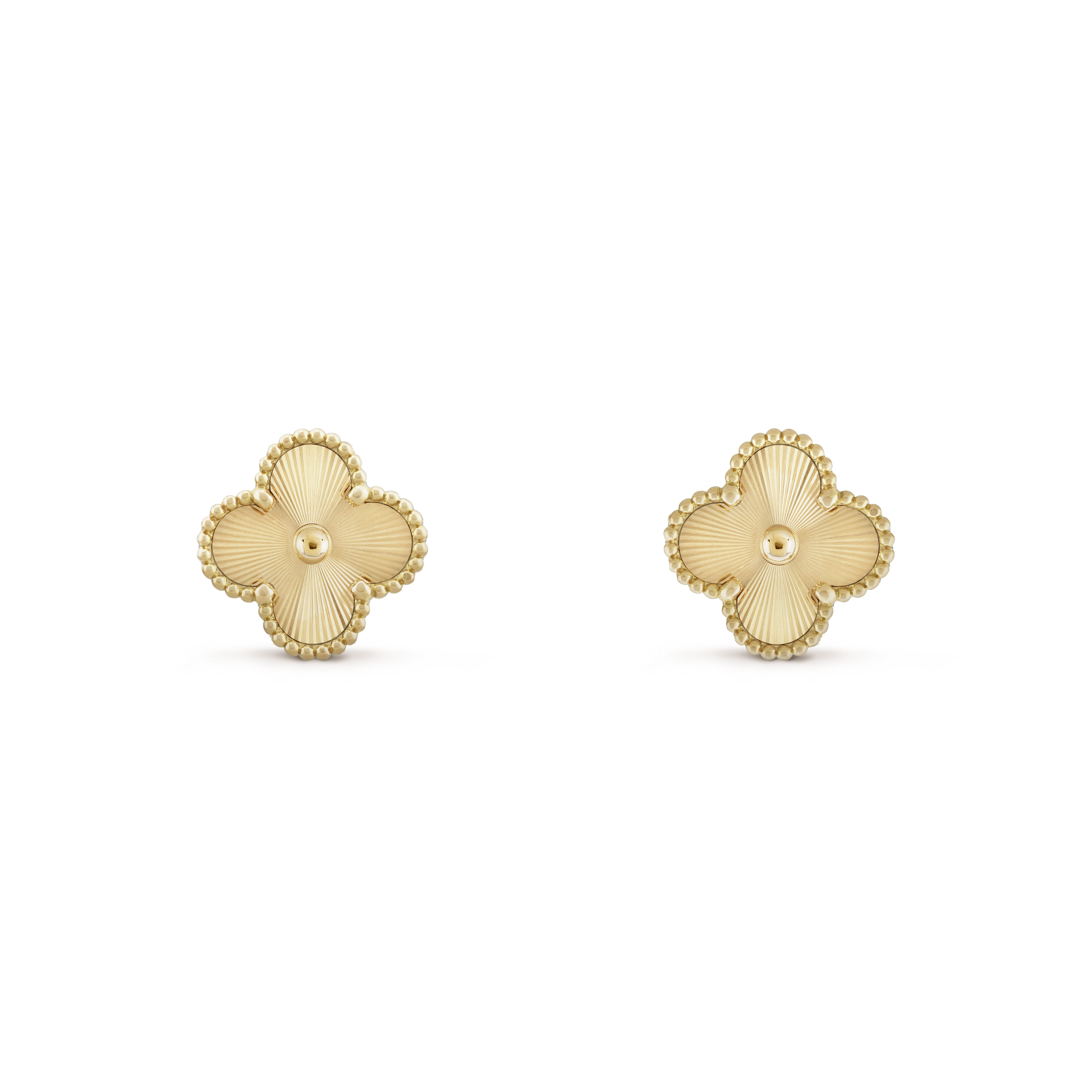 Four-Leaf Clover Earrings in Gold