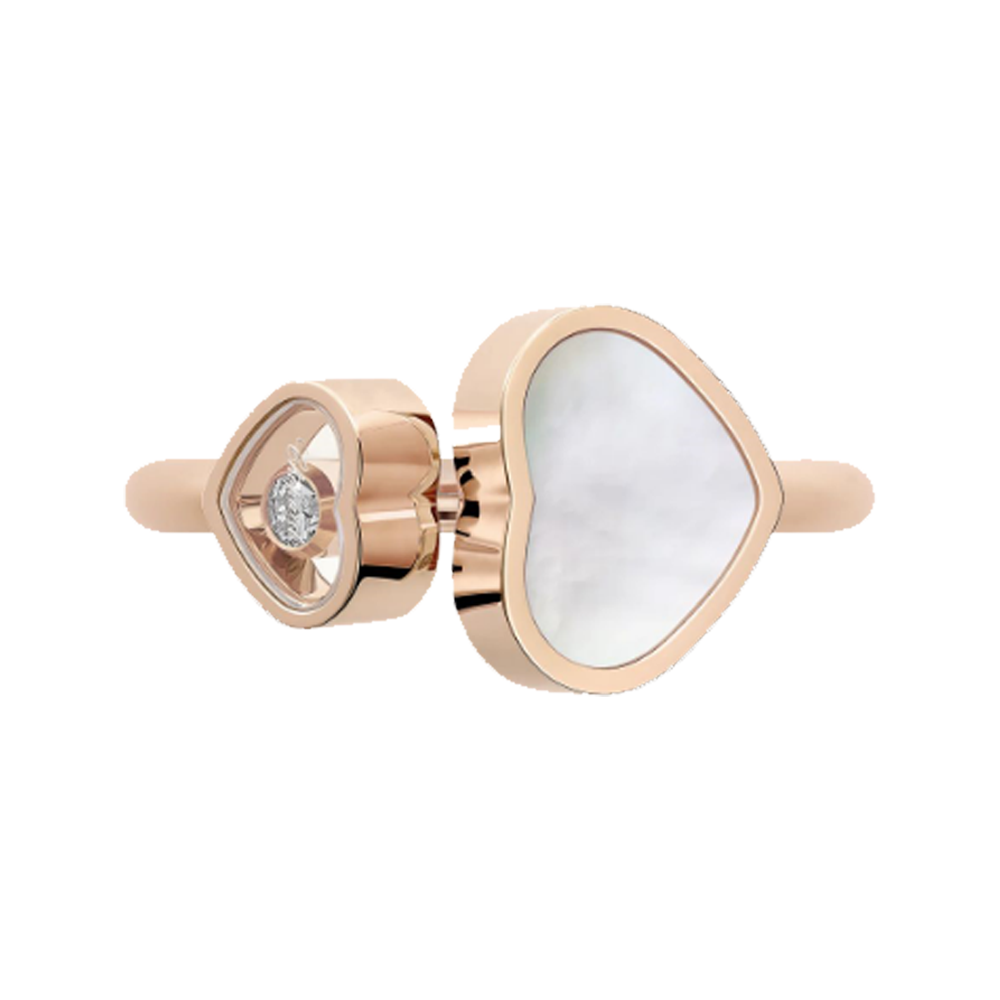 Ring in Rose Gold with White Details