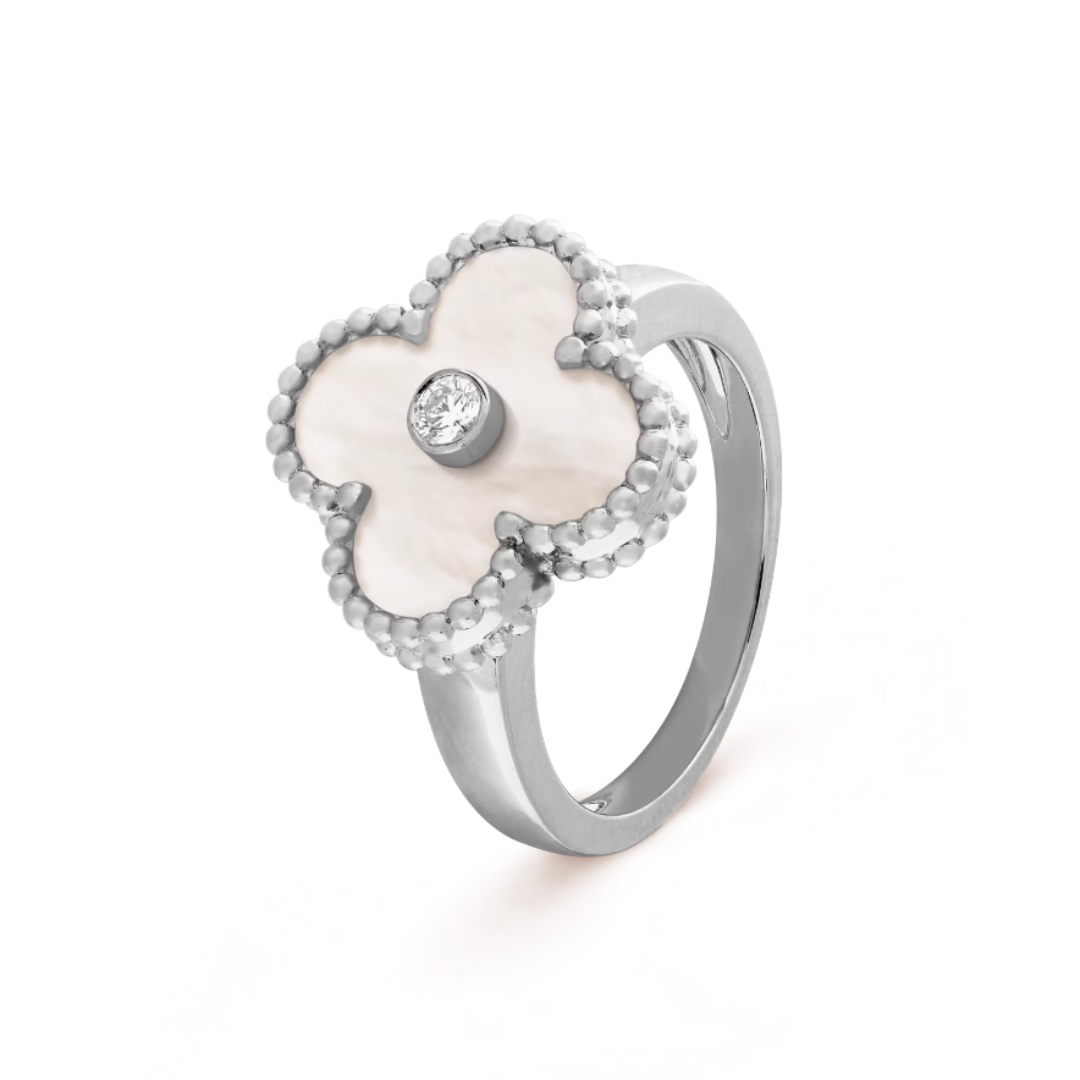 Amber Ring Sterling Silver