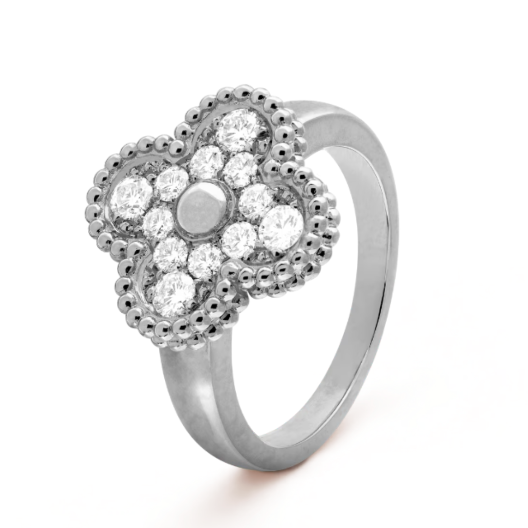 Sleek Silver Ring with Stone Accent