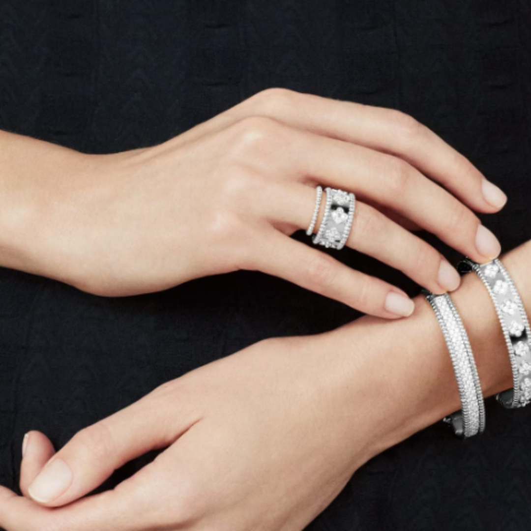 Silver Sterling Ring with Diamond Accent