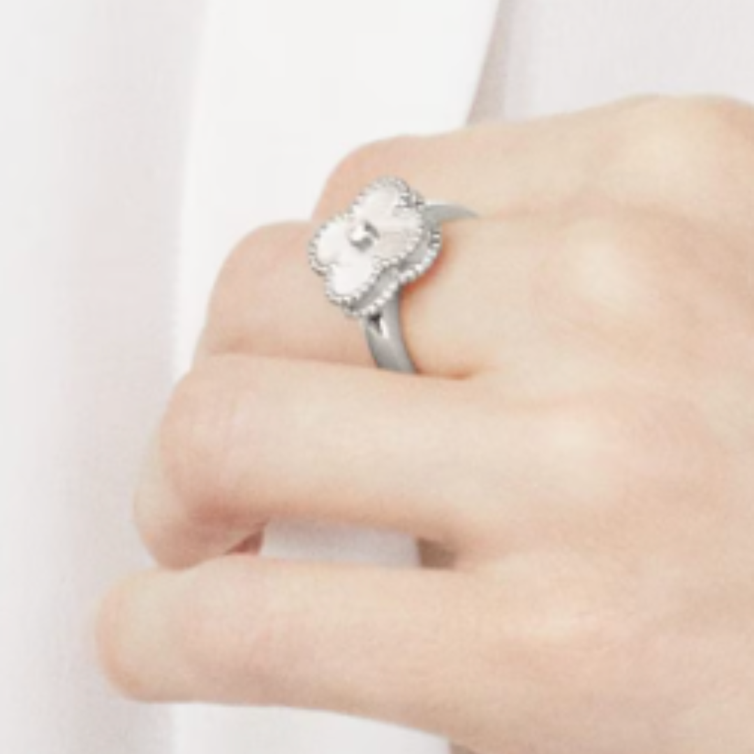 Amber Ring Sterling Silver