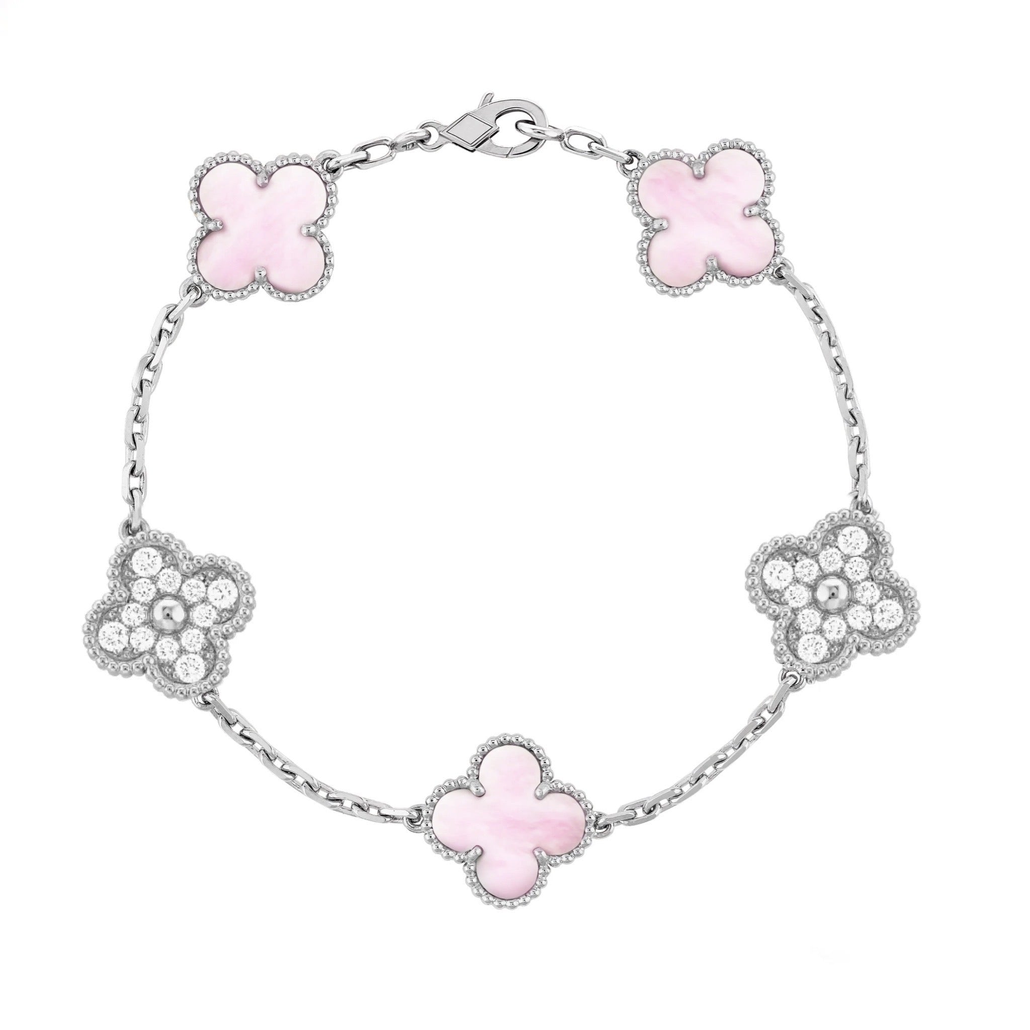 Clover Leaf Bracelet with Crystal Accents