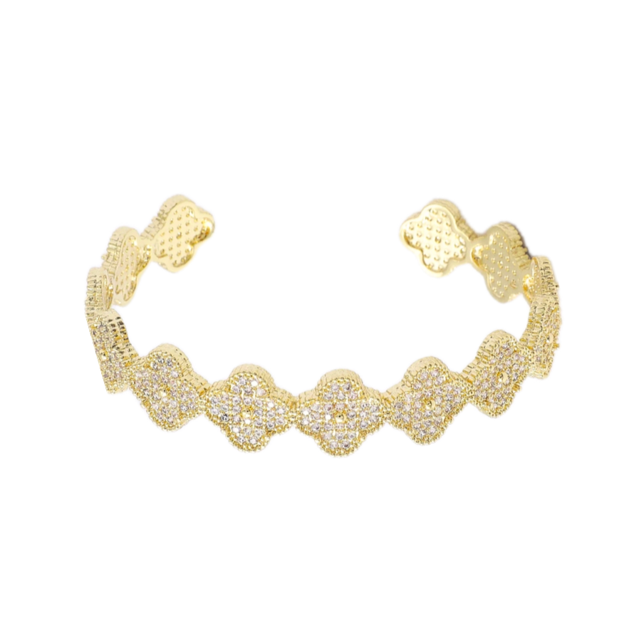 Capri Bracelet in Gold or Silver with Crystals