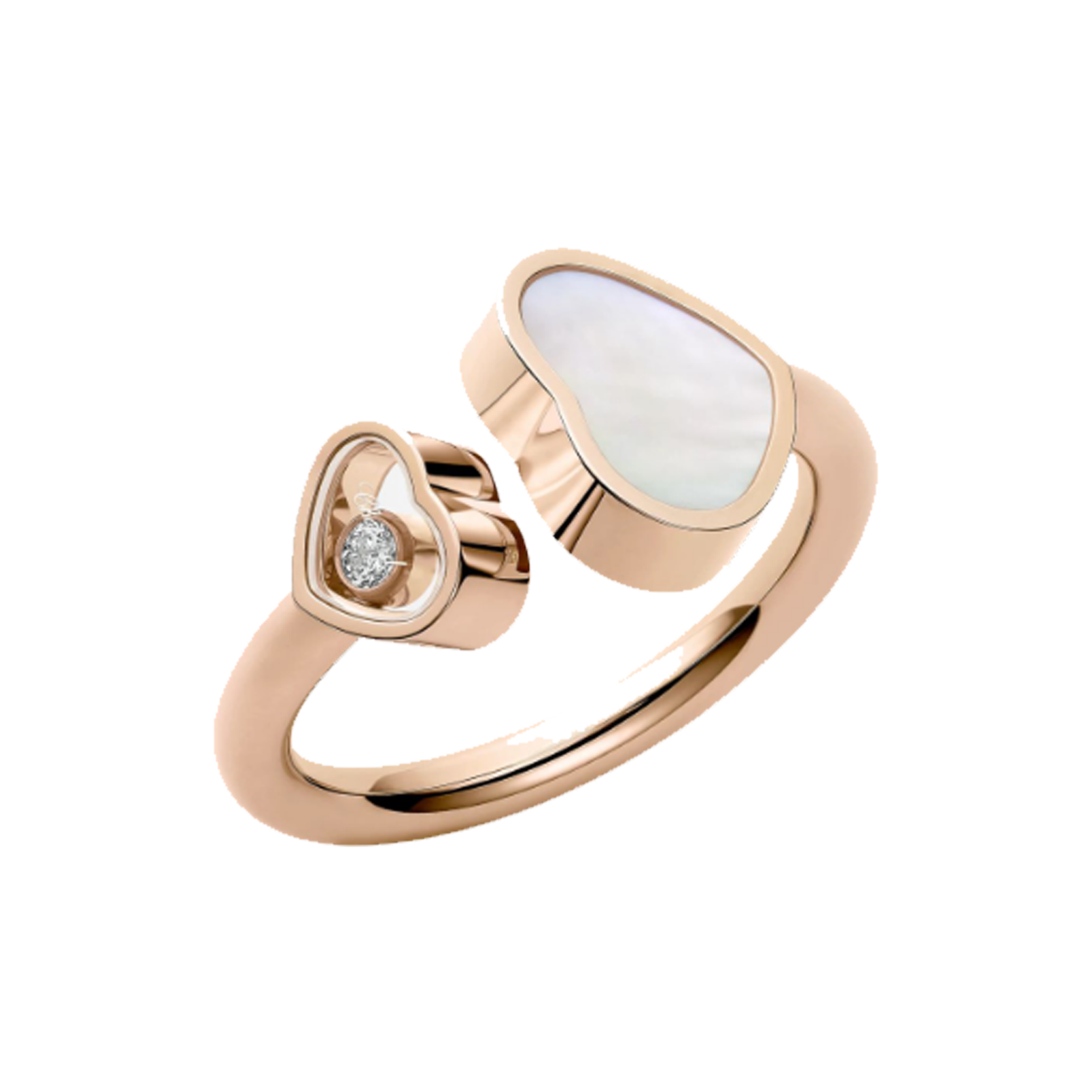 Ring in Rose Gold with White Details