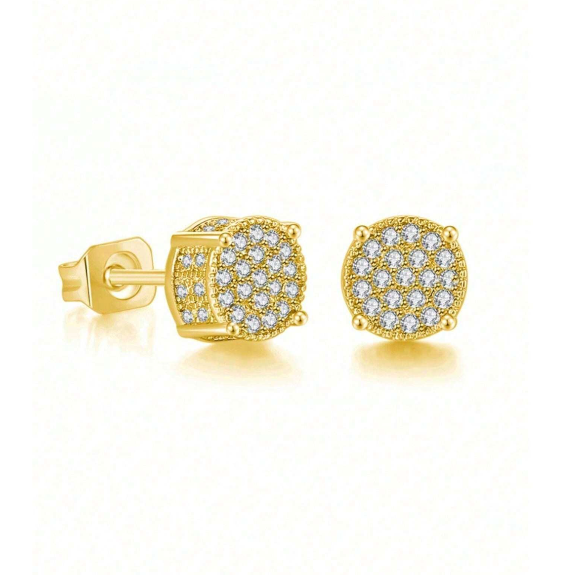 Earrings in Gold with Stone Detail