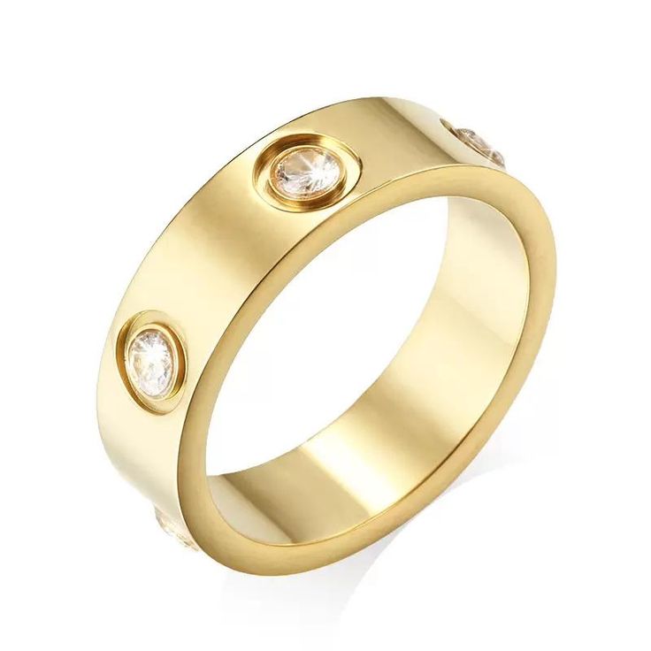 Refined Gold Ring with Stone Accent
